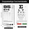 Snellen Rosenbaum 포켓 차트 - 시력 검사용 스넬렌 로젠바움 6.5x3.5인치