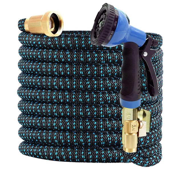 J&B XpandaHose 75ft Expandable Garden Hose with Holder - Heavy