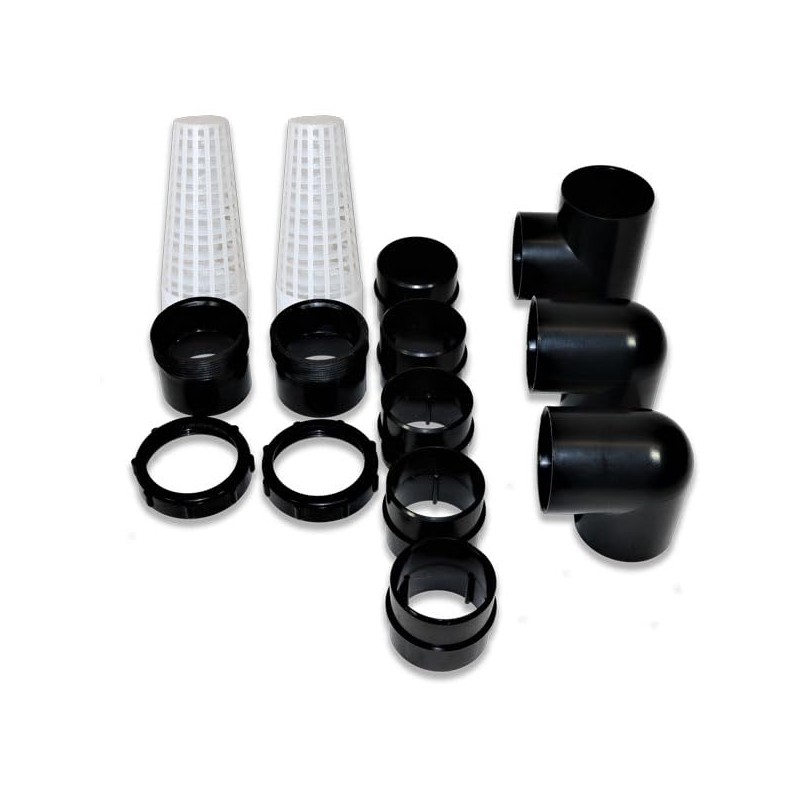 eco-filtration DOUBLE REMOVABLE STRAINER/CAGE FROM 2”/56MM RIGID PIPE KOI FISH