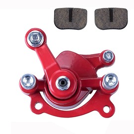 Rear Disc Brake Caliper with Brake Pads Fit for Pocket Bike Mini Dirt Bike Mini ATV Scooter 47cc 49cc Red