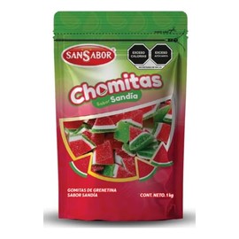 Gomitas San Sabor Chomitas de Grenetina Sabor Sandía 1kg