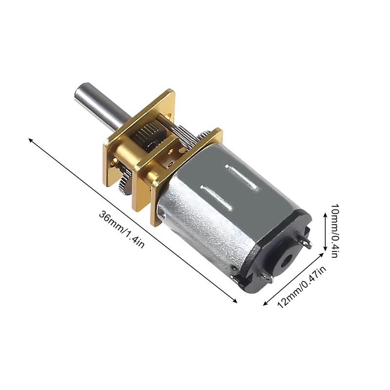 Alinan 2pcs 3V 15RPM N20 High Torque Speed Reduction Geared