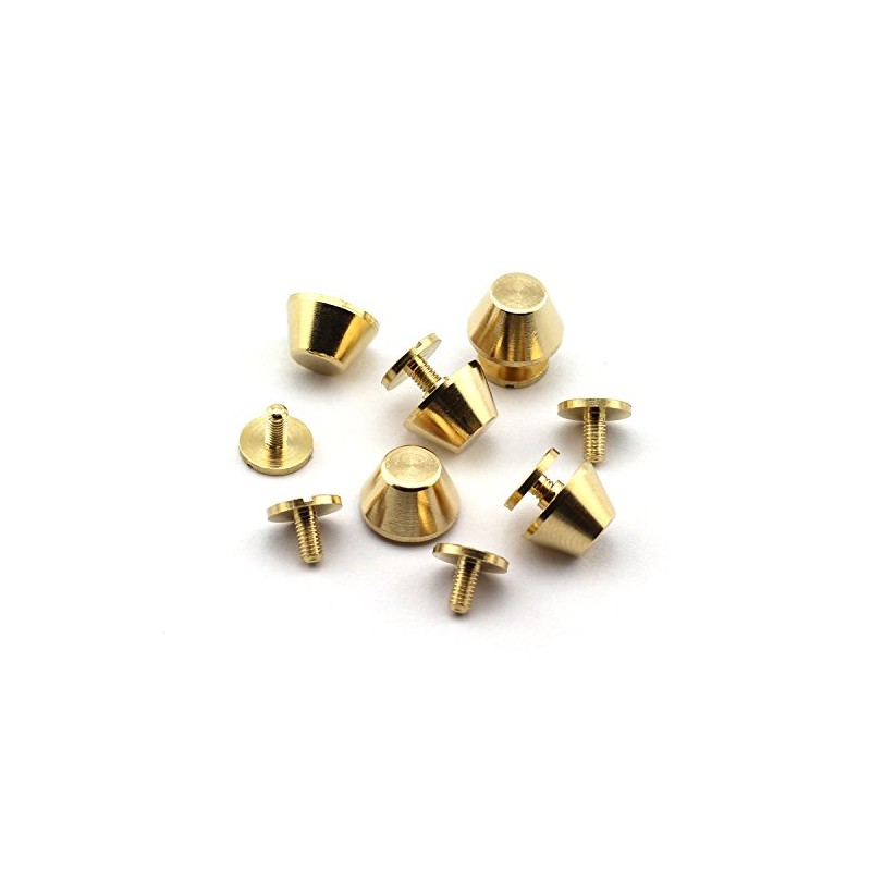 LQ Industrial 25-Pack 1/2" Purse Handbag Feet Nailhead Flat Stud