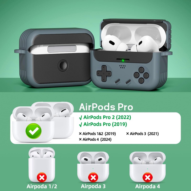 Inesore for Airpods Pro 2nd Generation Case Cover with Cleaner