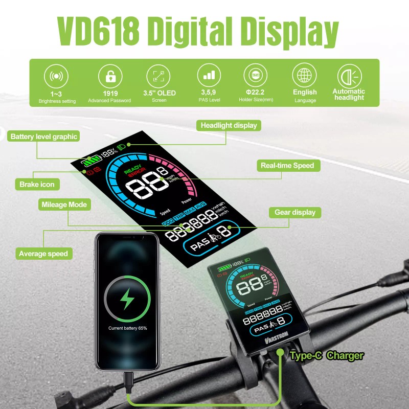 BAFANG VD618 Display CAN Protocol For Bafang Mid Motor BBS01