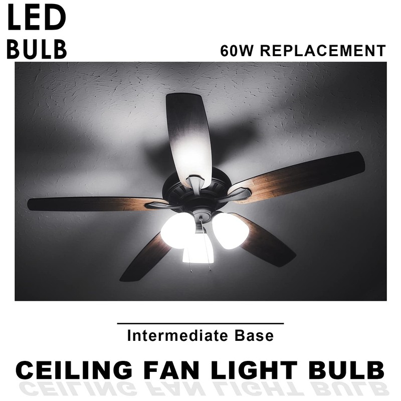 Maelsrlg E17 Intermediate Base LED Bulb, 6W (60 Watt Equivalent)