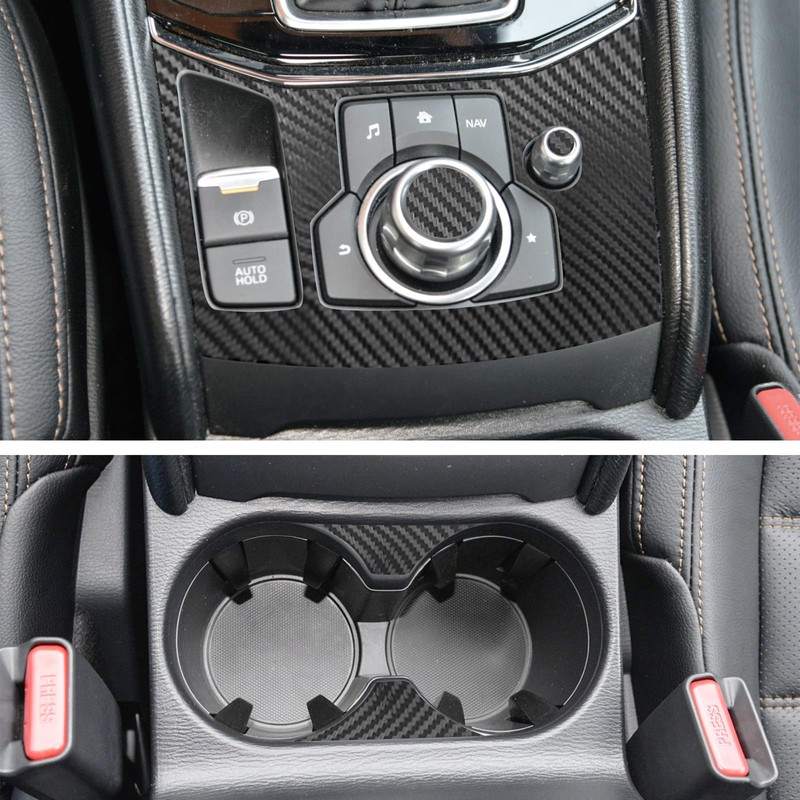 YAMUDA Compatible with Decorative Interior Protection Carbon Fiber Sticker for