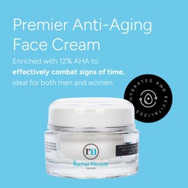 Rachel Moayer Skin RM Anti-aging and Acne Control Perfecting Face Cream AHA 12%. Contains peptides that help produce collagen for anti-aging and hydrating qualities