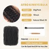 Alaleibaby Afro Kinkys Human Hair Bulk 18 Inch 30g/Pack Natural