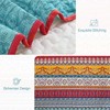 WONGS BEDDING Bohemian Quilt Set Queen Size, Boho Striped Pattern