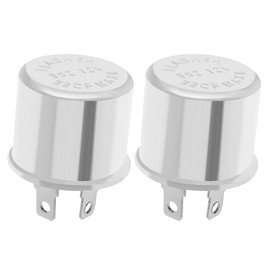 VOANZO 2 Pcs 2 Pin Flasher Relay 12V 15A 100W Flashing Turn Signal Light Fixing for Car Motorcycle Van Older Truck