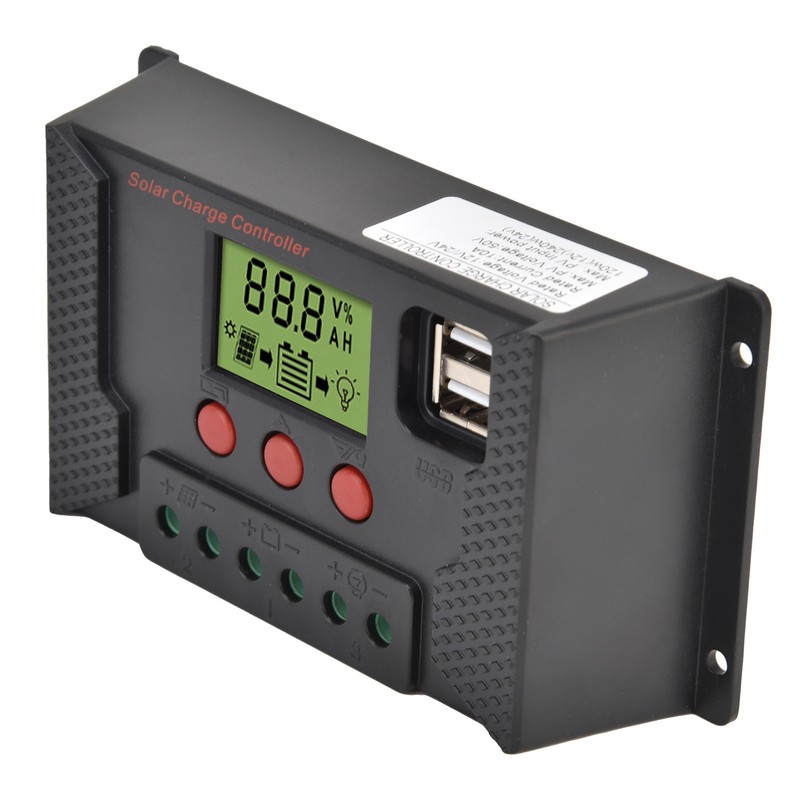 PWM LCD Solar Charge Controller 12V 24V 10A Battery Charge