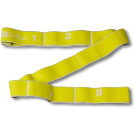 DRUNA Elastic Band Closed Band 8 Loops, Stretching, Fitness, Rhythmic Gymnastics, Yoga, Pilates, Dancing (Yellow- Light)