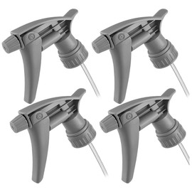 Leak-Free Acid Resistant Spray Nozzle for Bottles – Heavy-Duty Spray Bottle Nozzle with 9.5" Dip Tube – Industrial Sprayer for Acid-Based Wheel Cleaner Used in Car Detailing - Set of 4