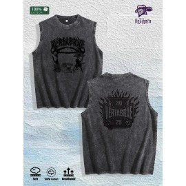 Antihero Vertabrae Graphic Tank Top 100% Cotton US Warehouse 7 ColorsSize: M, Color: Black