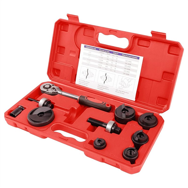 iGeelee Ratchet Knockout Hole Punch Driver Kits 1/2 to 2