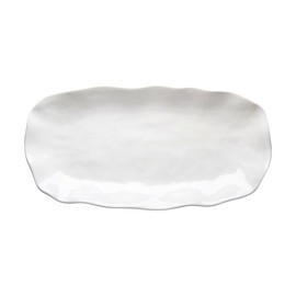 tag Formoso White Stoneware Oval Dinnerware Serving Tray Platter Dishwasher Safe 18.0L x 9.25W x 2.0H inches White