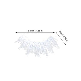 FOMIYES 3 Pairs White Eyelashes Fluffy False Eyelashes 3D Faux Eyelashes for Lash Extensions Cosplays Masquerades Costume Parties Natural Looking