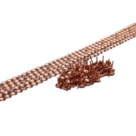 Decorative Nail Poles with 1 m Nails 9.5 mm Copper with 20 Matching Fixing Nails 5 Metres