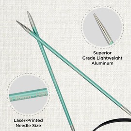 KNIT PRO KP47066 Zing: Fixed Circular Knitting Pins: 3.25mm, Green