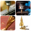 KALOLINNA Step Drill, Hexagonal Shaft, Titanium Coating, Drilling Enlargement, Helix,