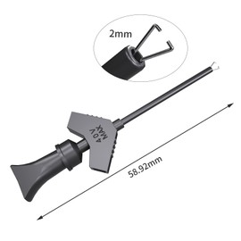 Cleqee 12PCS SMD IC Test Hook Clip 6 Colours for Logic Analyzer, Electronic Testing