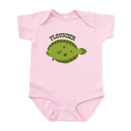 CafePress FLOUNDER Body Suit Cute Infant Bodysuit Baby Romper Petal Pink