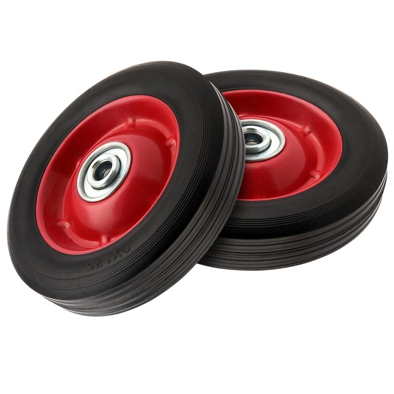 GINLANK 4 PCS 8 x 1.75 Inch Solid Rubber Tire,