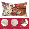 Ussap Valentines Day Squirrel Lumbar Decorative Throw Pillow Cover 12