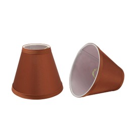 Aspen Creative 32111-2A, Hardback Empire Clip-On Chandelier Lamp Shade, Redwood, 3" Top x 6" Bottom x 5" Slant Height, Set of 2