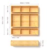 Bamboo Drawer Organizer 12.5'' X 12.5'' X 2'', Adjustable 3
