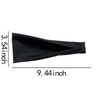 Mens Black Elastic Wide Hair Bands for Men Headscarf Headband
