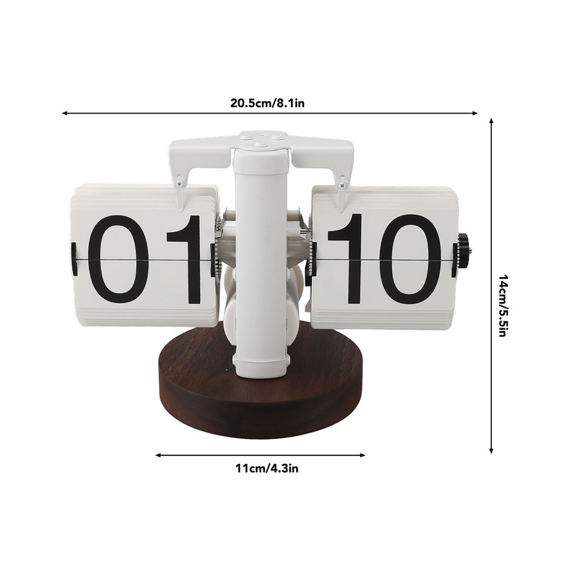 Flip Desk Clock Retro Single Sided Battery Powered Retro Vintage