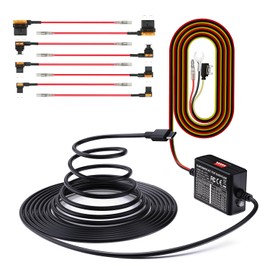 Vantrue 3-Lead Acc 14.8ft Type C USB Hardwire Kit for Dash Cam, 5 Low Voltage Protection Options with Shifting Gear for Parking Mode, 12V-24V to 5V for E1 Pro,N4,N4 Pro,N5,N5S,E360/ACE,S1 Pro,N2X,E2
