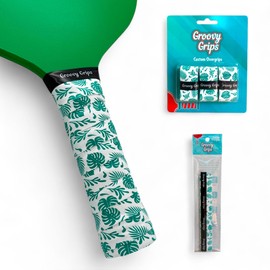 Groovy Grips Pickleball Paddle Grip Tape - Stylish Tennis Overgrips, Non-Slip & Precut Racket Grip for Pickleball, Tennis, Badminton (Jungle Bloom, 1 Grip)