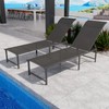 Outdoor Chaise Lounge Chair Set of 2, Rattan Pool Chairs