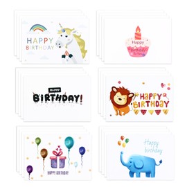 Set of 24 Birthday Cards – Happy Birthday Folding Cards with Envelope – Ideal as a Greeting Card for Men and Women