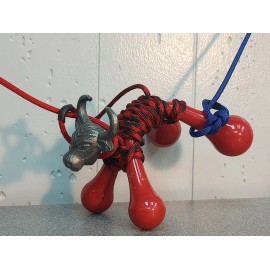 ROOSTER CROWS FIERY RED Micro Brahma Bull ROPING DUMMY - Pro Paracord Training Set