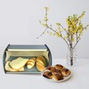 SOTECH Metal Bread Box with Roll Top Vintage Breadbox for