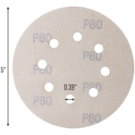 Mestool 58-AP Gold 5-Inch 8-Hole 80 Grit Dustless Hook&Loop 100-pack (80)