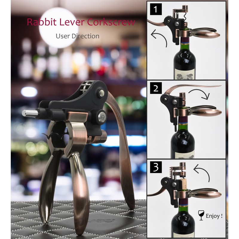 Tirrinia Wine Opener Set, 7 Pcs Premium Wine Bottle Corkscrew