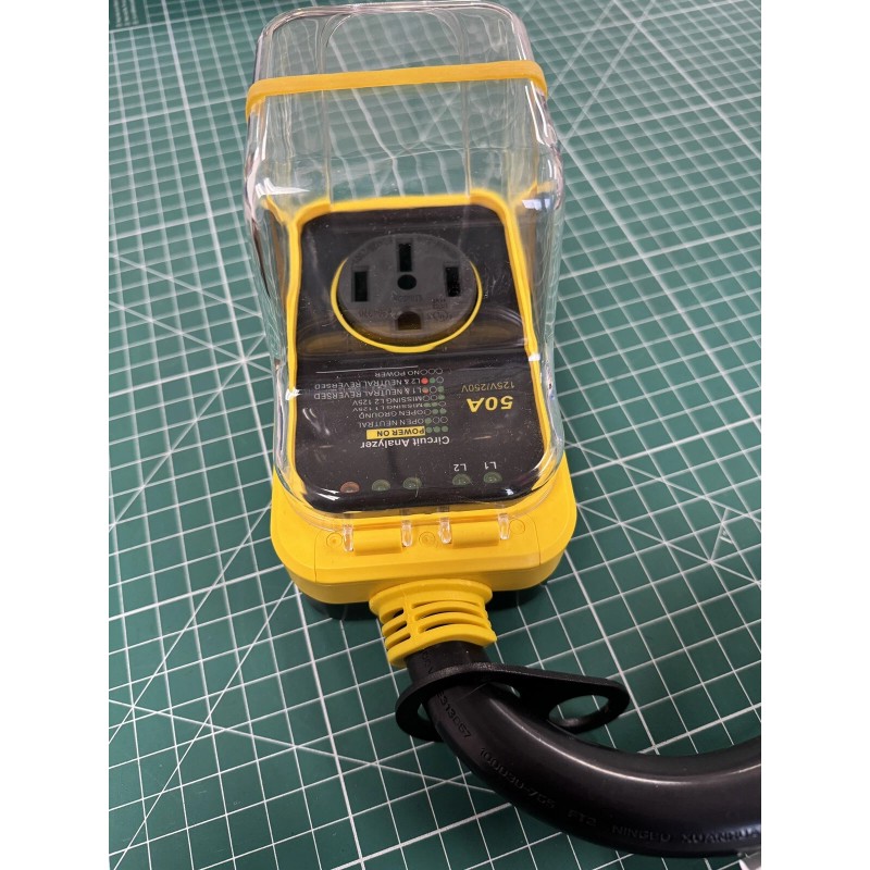 New Generation RV Surge Protector 50 amp with Waterproof Cover