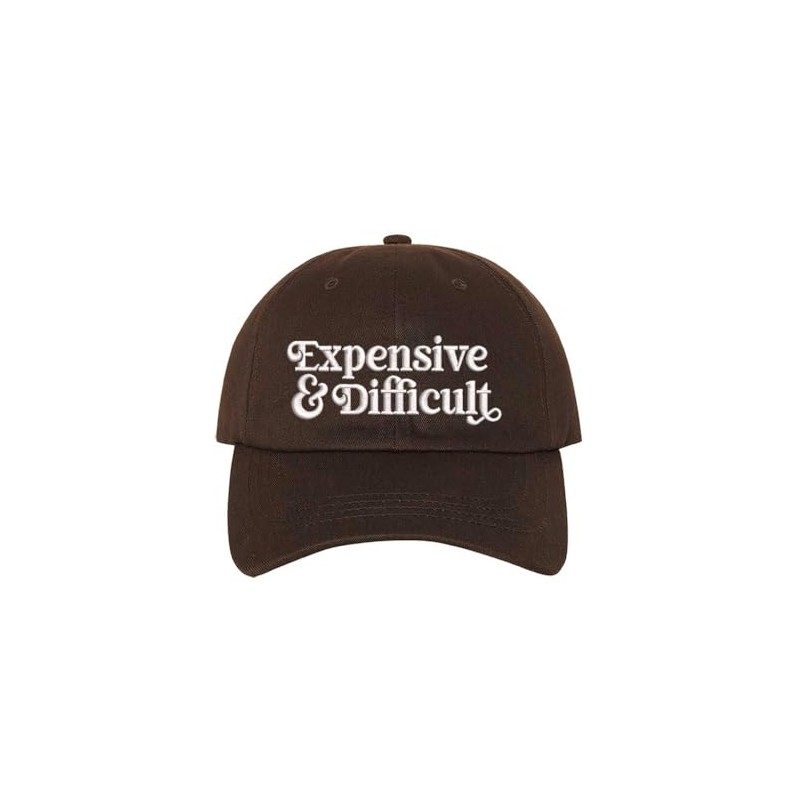 DSY Lifestyle Expensive & Difficult Embroidered Baseball Hat (US, Alpha,