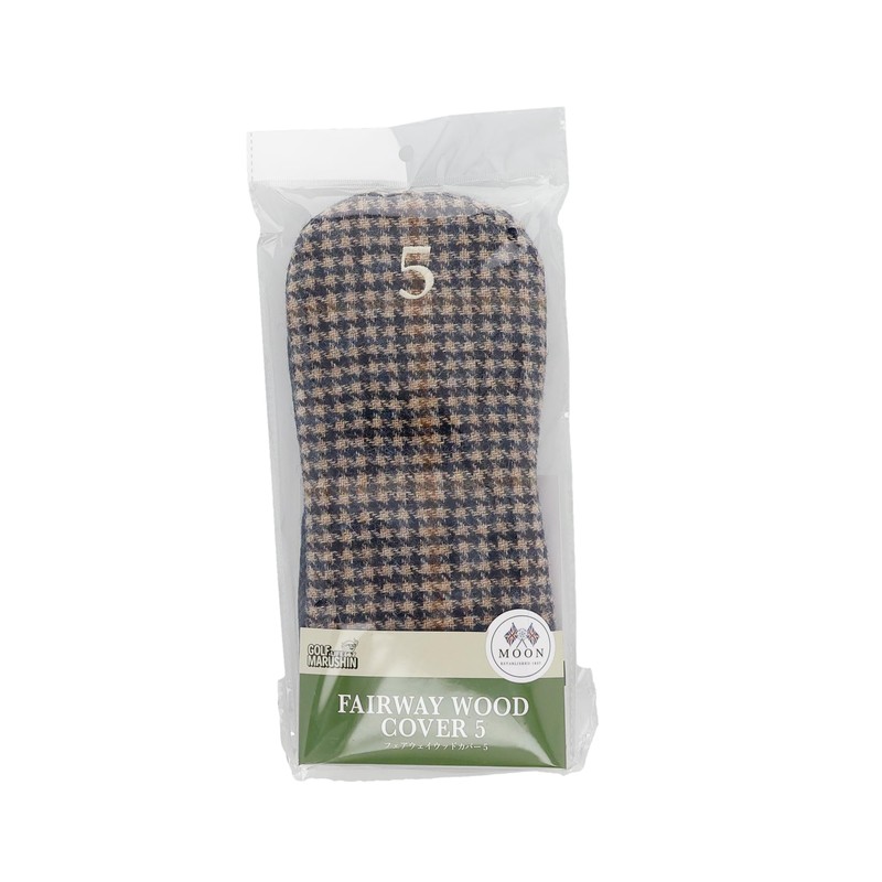 Marushin Golf Headcover UK MOON Cobalt Herringbone Beginner 0415007300