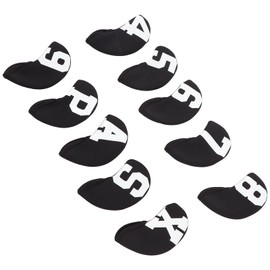 VGEBY Número Golf Iron Headcover, 10Pcs / Set Iron Club Head Cover Set Golf Protector Headcover(14 * 7 * 7cm-en Blanco y Negro) Golf Headcover Iron