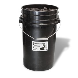 Blacksmith Coal, Forge Coal, Heating Coal- Pennsylvania Smithing Coal- Nut Size- 5 Gallon Bucket