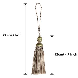 HedongHexi 2 Pack Tassel 21cm/ 8 Inch Key Tassel with Loops, Handmade Tassel Craft, DIY Accessories for Home Decoration