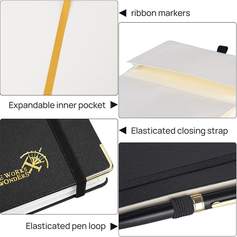 POPRUN Spiral Bullet Lined Journal Notebook, [B5 Size] - 120