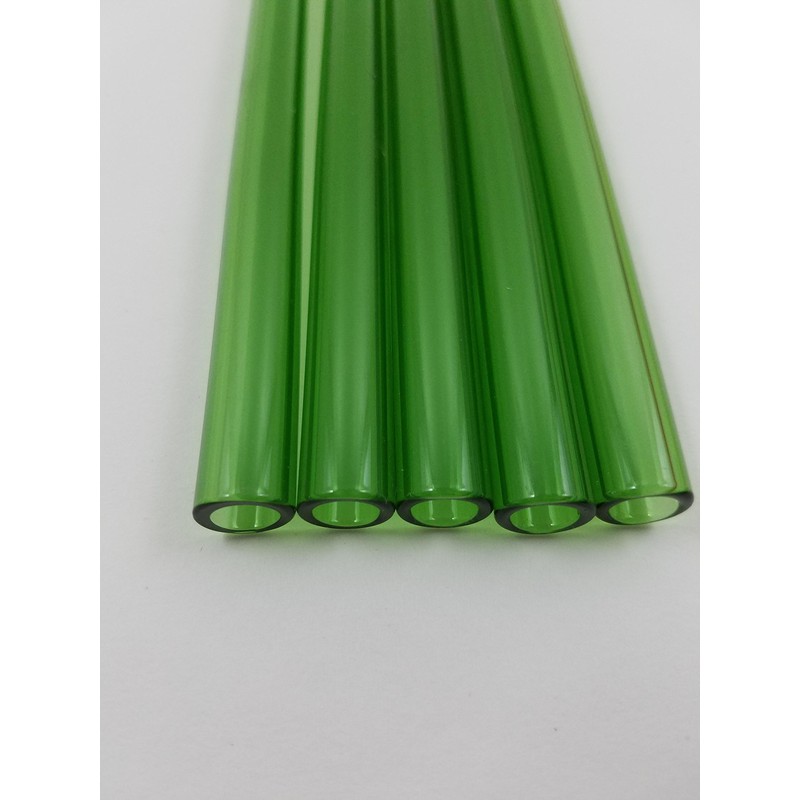 Borosilicate Glass Blowing Tubing Green Tubes 6 inch 5 Piece