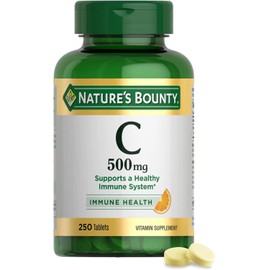 Nature's Bounty Vitamin C 500mg, Supports a Healthy Immune System, Daily Vitamin Supplement, 250 Vegetarian Tablets